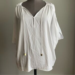 Vince Camuto white batwing cap sleeve blouse